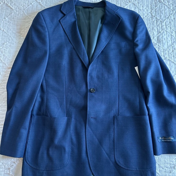 Brooks Brothers Traditional Fit Wool Hopsack Patch Pocket Sport - Picture 2 of 6